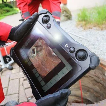 A gas leak detector reading during an on-site check